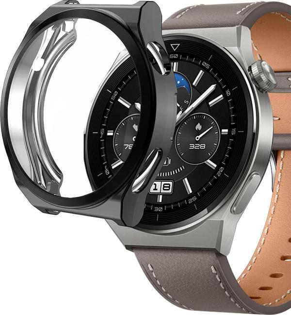 Microsonic Huawei Watch 4 Pro Kılıf 360 Full Round Soft Silicone Siyah - Image 1