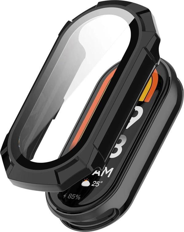 Microsonic Xiaomi Mi Band 8 Kılıf Darbeye Dayanıklı Matte Premium Slim WatchBand Siyah - Image 1