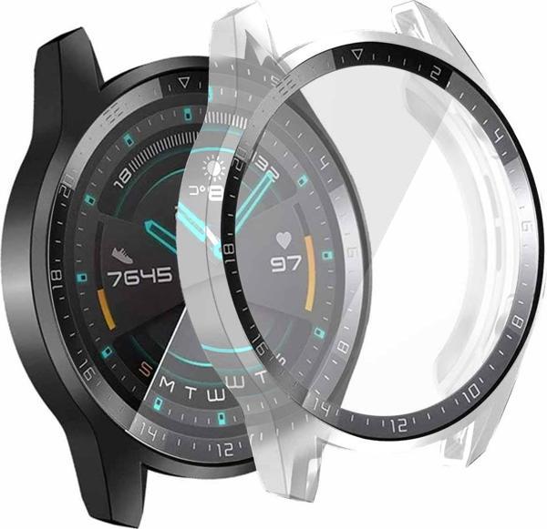 Microsonic Huawei Watch GT2 46mm Kılıf Matte Premium Slim WatchBand Şeffaf - Image 1