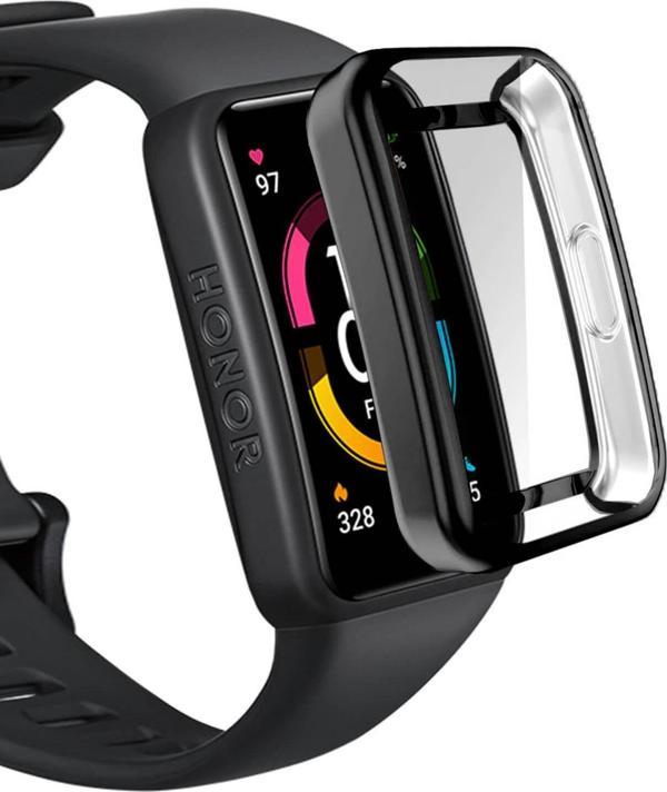 Microsonic Huawei Honor Band 6 Kılıf 360 Full Round Soft Silicone Siyah - Image 1