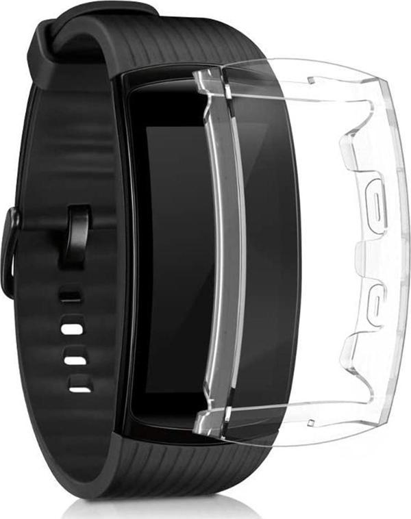 Microsonic Samsung Gear Fit 2 Pro Kılıf 360 Full Round Soft Silicone Şeffaf - Image 1