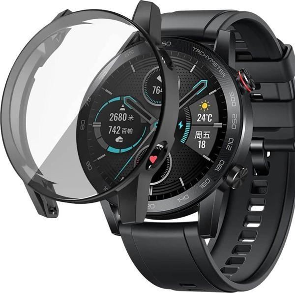 Microsonic Huawei Honor Magic Watch 2 46mm Kılıf 360 Full Round Soft Silicone Siyah - Image 1