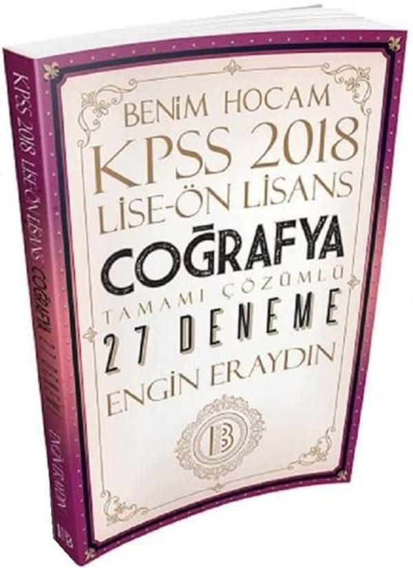 2018 KPSS Lise-Ön Lisans Coğrafya Tamamı Çözümlü 27 Deneme - Benim Hocam Yayınları - Image 1