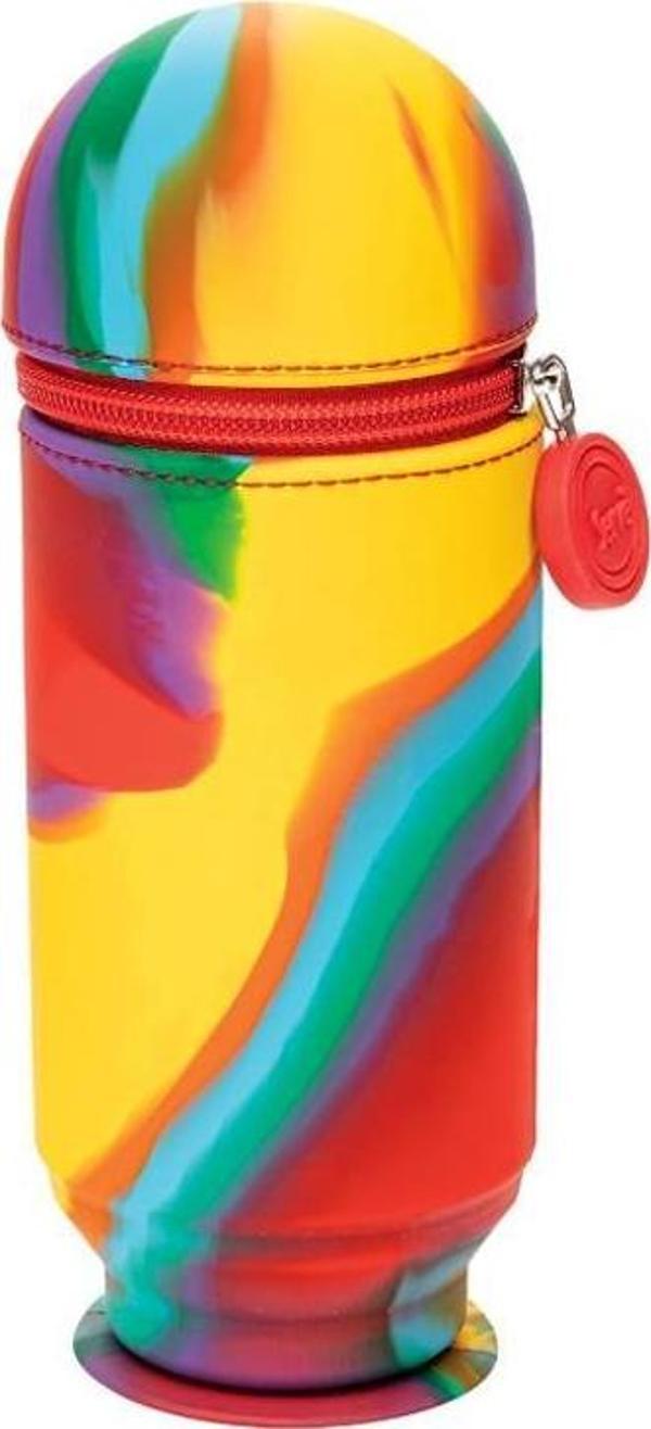 Serve Hoop Up Kalem Çantası Karışık Kırmızı Sarı - Image 1