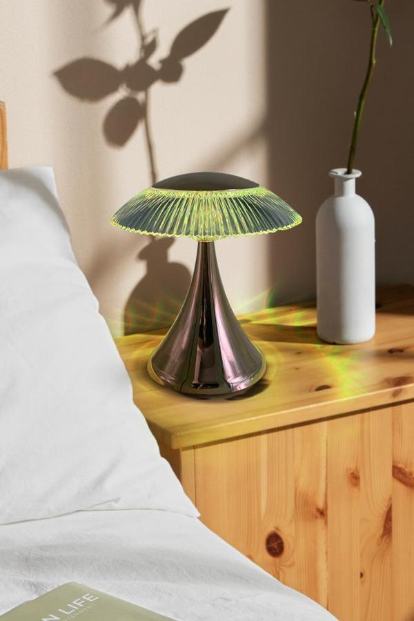 LW-31 Abajur Kristal Elmas Masa Lambası Romantik Akrilik Led Gece Lambası Gold - Image 1