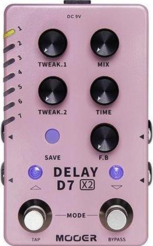 Mooer D7 X2 Stereo Delay Pedalı (M722) - Image 1