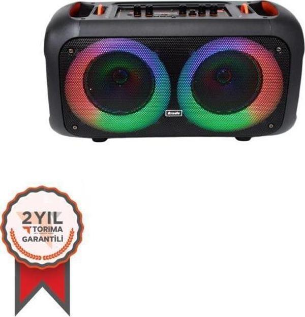 BTS-1709 6.5 INCH Kablosuz Mikrofonlu Bluetooth Hoparlör Usb-Tf-Fm Radyo Siyah - Image 1