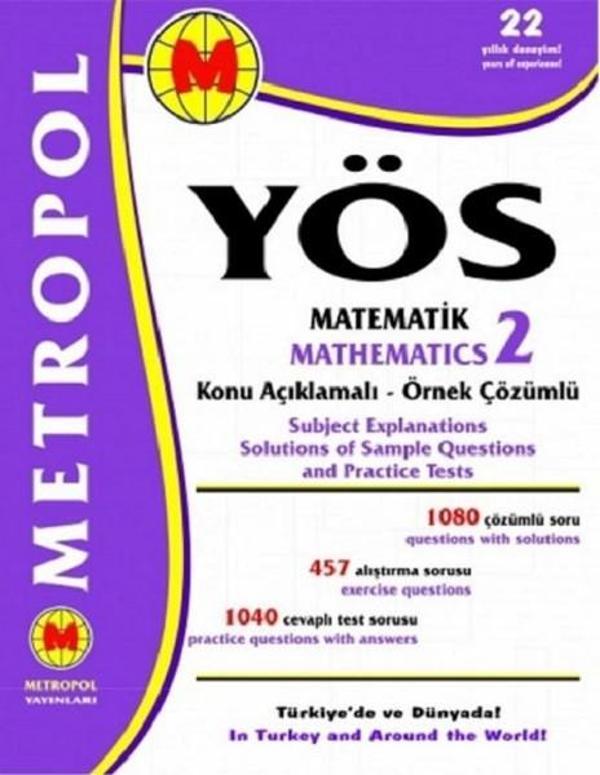 YÖS Matematik 2 Konu Anlatımlı - Metropol Yayınları - Image 1