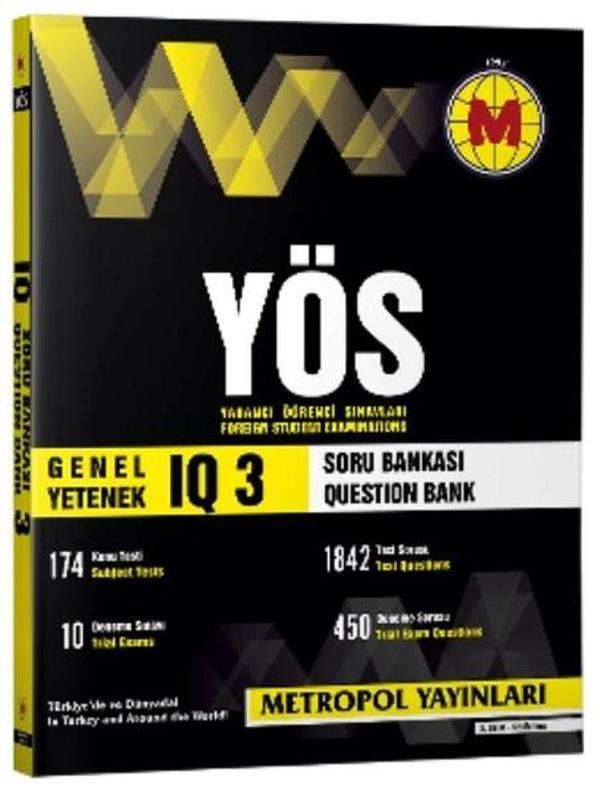 YÖS IQ Soru Bankası 3 - Metropol Yayınları - Image 1