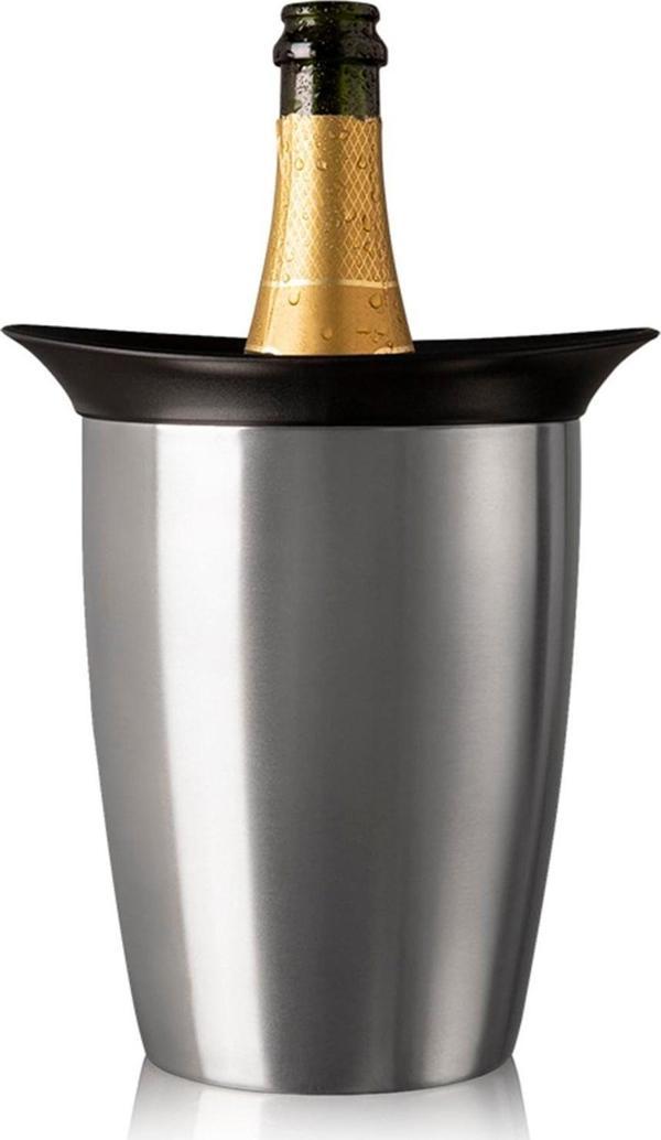 Vacu Vin 3647360 Aktif Şampanya Soğutucu Elegant Paslanmaz Çelik Kutulu - Image 1