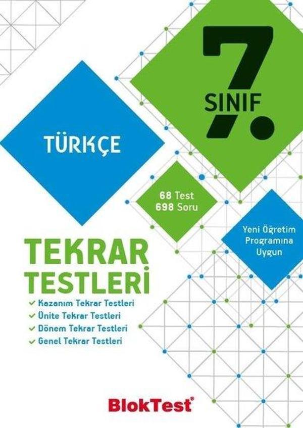 7.Sınıf Türkçe Tekrar Testleri - Bloktest Yayınları - Image 1