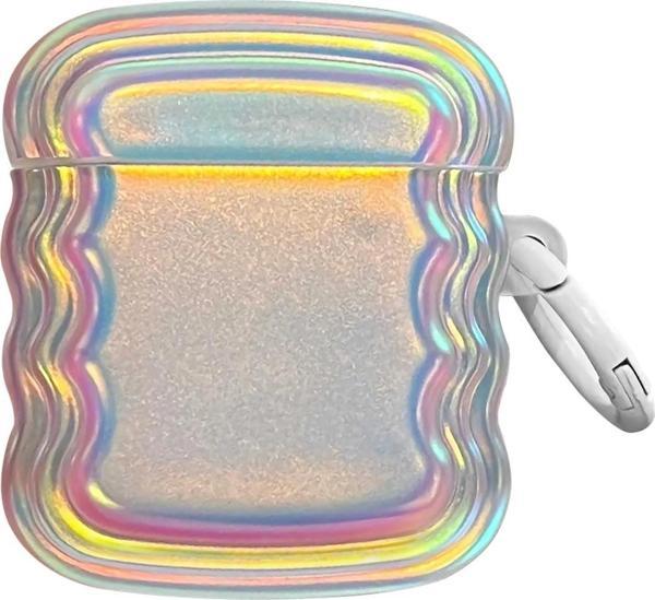 Microsonic AirPods 1. Nesil / 2. Nesil Kılıf Zigzag Hologram Çok Renkli - Image 1