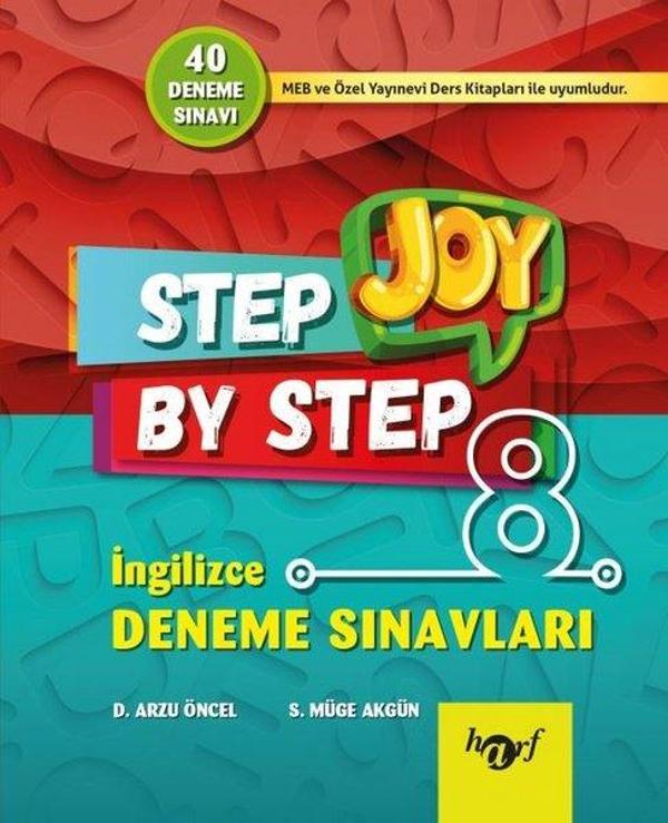 Step By Step Joy 8.Sınıf İngilizce Deneme Sınavları - Harf Eğitim Yayıncılık - Image 1