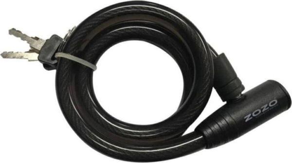 Zozo 12X800 Mm Anahtarlı Bisiklet Kilidi Siyah - Image 1