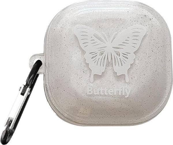 Microsonic Samsung Galaxy Buds Pro Kılıf Kelebek Desenli Şeffaf - Image 1