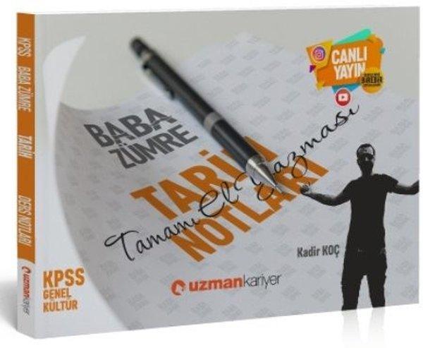 Uzman Kariyer 2020 KPSS Baba Zümre Tarih Notları - Uzman Kariyer Yayınları - Image 1
