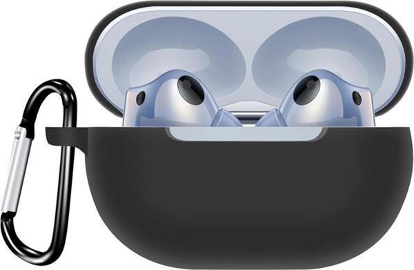 Microsonic Huawei FreeBuds Pro 2 Kılıf Askılı Mat Silikon Siyah - Image 1