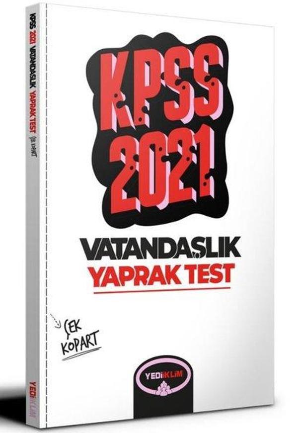 2021 KPSS Genel Kültür Vatandaşlık Çek Kopart Yaprak Test - Yediiklim Yayınları - Image 1