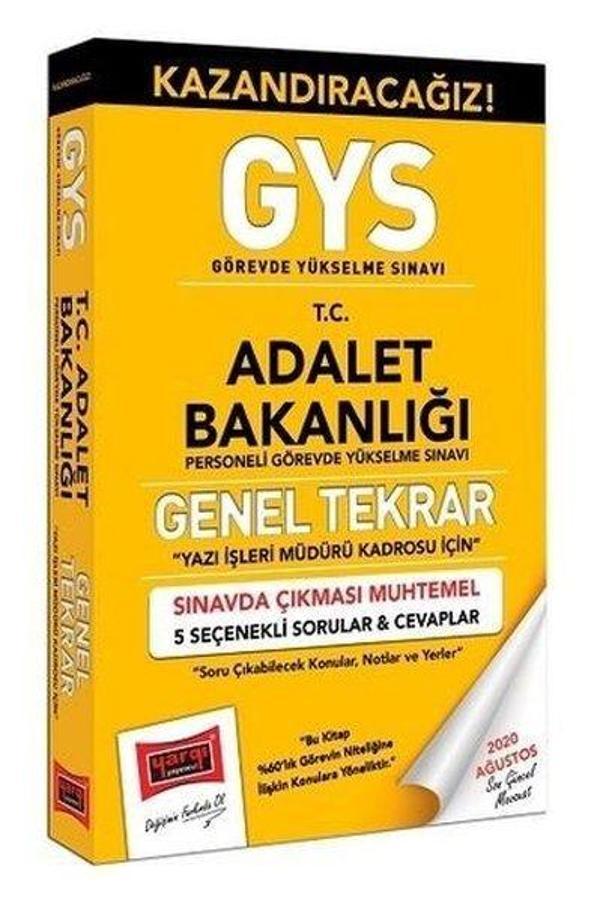 GYS Adalet Bakanlığı Yazı İşleri Kadrosu İçin Genel Tekrar - Yargı Yayınları - Image 1