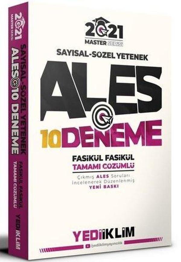 2021 Master Serisi ALES Sayısal - Sözel Yetenek Tamamı Çözümlü 10 Fasikül Deneme - Yediiklim Yayınları - Image 1
