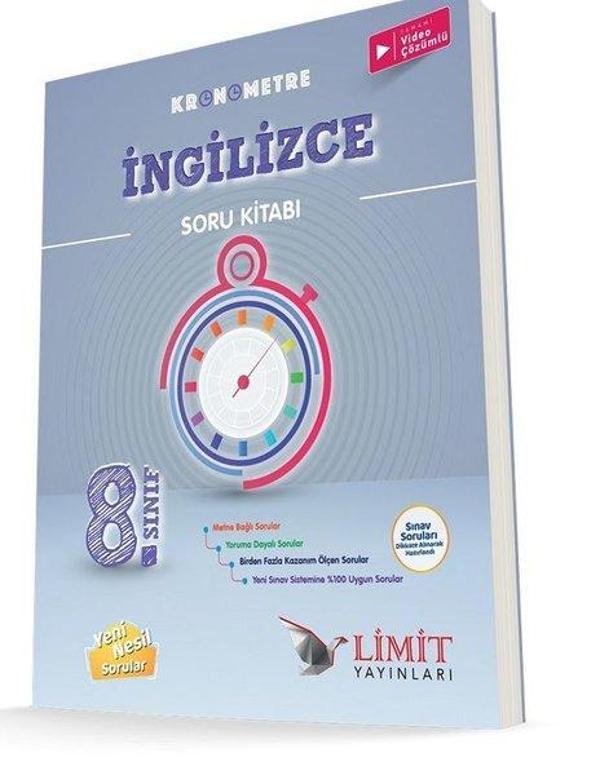 8.Sınıf Kronometre İngilizce Soru Kitabı - Limit Yayınları - Image 1
