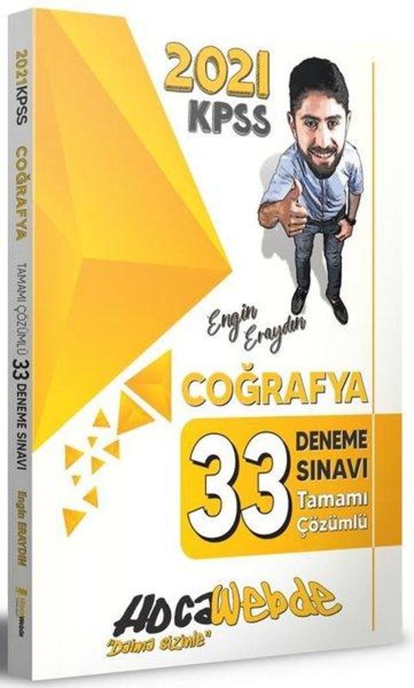 2021 KPSS Coğrafya Tamamı Çözümlü 33 Deneme - Hoca Webde Yayınları - Image 1