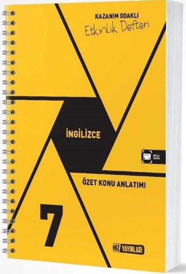 7. Sınıf İngilizce Etkinlik Defteri - Özet Konu Anlatımı - Hız Yayınları - Image 1