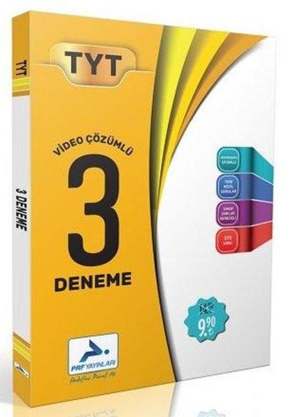 TYT Video Çözümlü 3 Fasikül Deneme - PRF Paraf Yayınları - Image 1