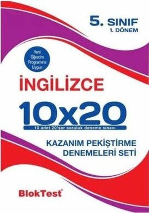 5.Sınıf Bloktest İngilizce 10X20 Kazanım Denemeleri 1. Dönem - Bloktest Yayınları - Image 1