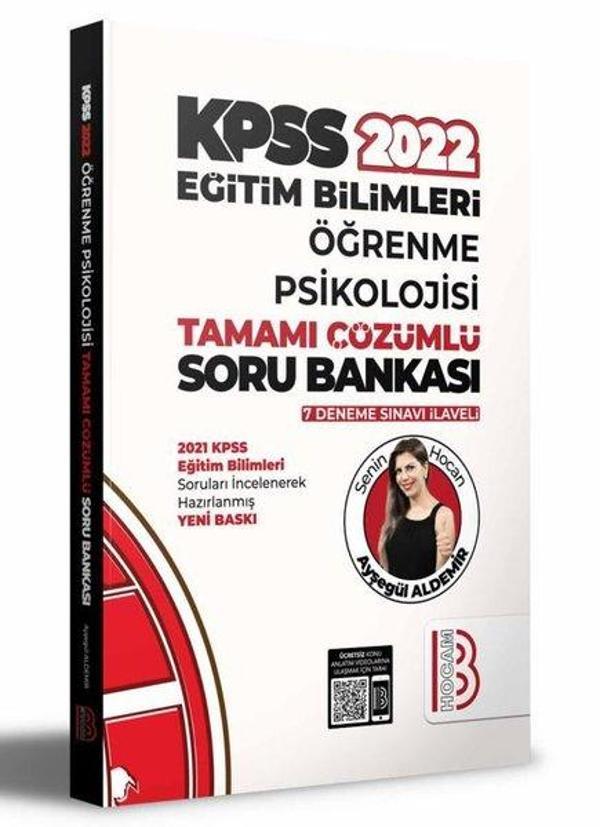 2022 KPSS Eğitim Bilimleri Öğrenme Psikolojisi Tamamı Çözümlü Soru Bankası - 7 Deneme İlaveli - Benim Hocam Yayınları - Image 1