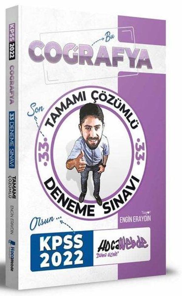 2022 KPSS Coğrafya Tamamı Çözümlü 33 Deneme - Hoca Webde Yayınları - Image 1