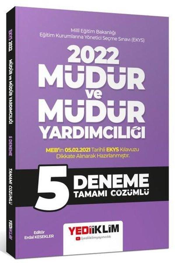 2022 MEB EKYS Müdür ve Müdür Yardımcılığı Tamamı Çözümlü 5 Deneme - Yediiklim Yayınları - Image 1