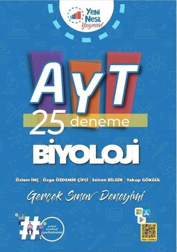 AYT Biyoloji 25 Deneme Sınavı - Yeni Nesil Yayınları - Image 1