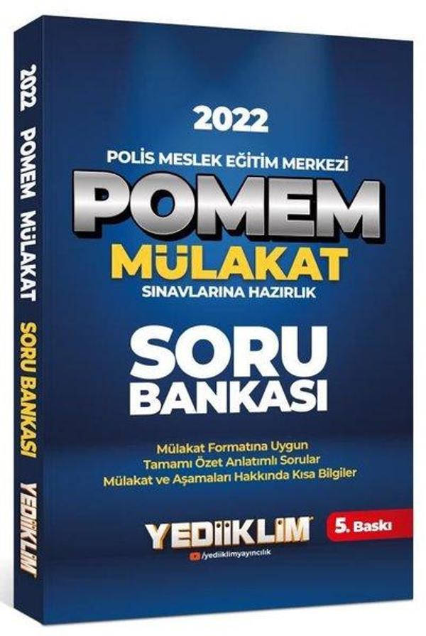 2022 POMEM Mülakat Sınavlarına Hazırlık Soru Bankası - Yediiklim Yayınları - Image 1
