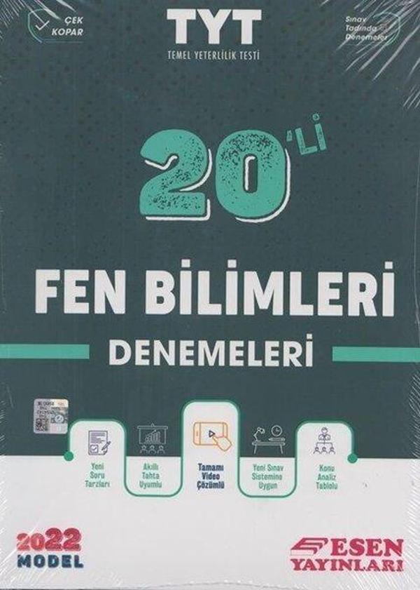 2022 TYT Fen Bilimleri 20'li Deneme - Esen Yayıncılık - Eğitim - Image 1
