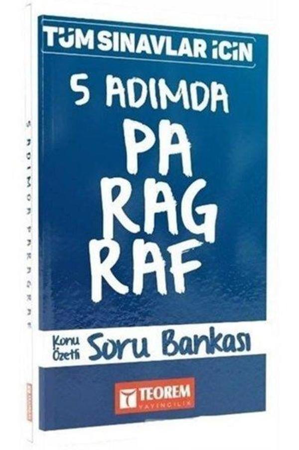 Tüm Sınavlar için 5 Adımda Paragraf Soru Bankası - Teorem Yayınları - Image 1
