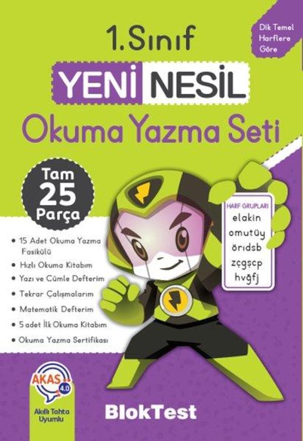 1. Sınıf Yeni Nesil Okuma Yazma Seti - Bloktest Yayınları - Image 1