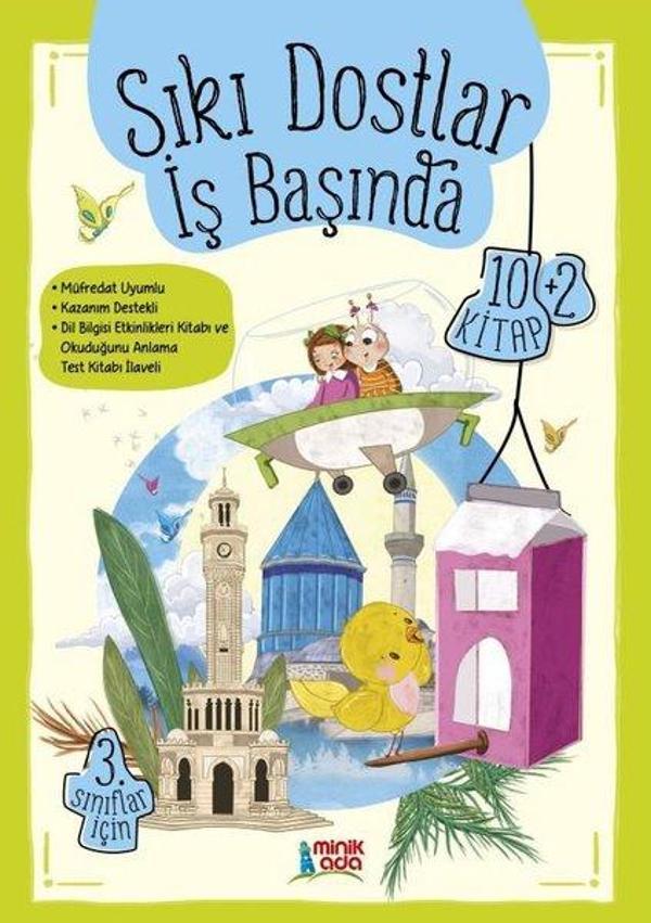 Sıkı Dostlar İş Başında Set - 3.Sınıflar İçin - 10 Kitap Takım - Minik Ada - Image 1