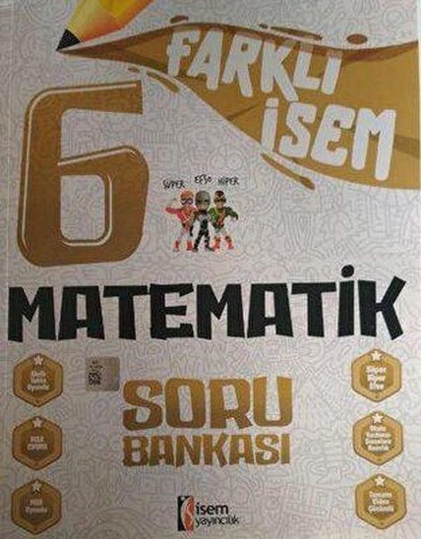 2024 6.Sınıf Matematik Farklı İsem Soru Bankası - İsem Yayıncılık - Ortaokul - Image 1