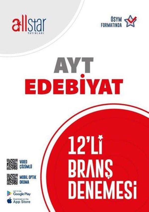 AYT Edebiyat Paket Deneme 12'li - AllStar Yayınları - Image 1