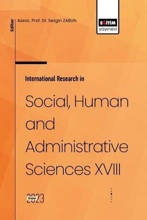 International Research in Social Human and Administrative Sciences 18 - Eğitim Yayınevi - Image 1