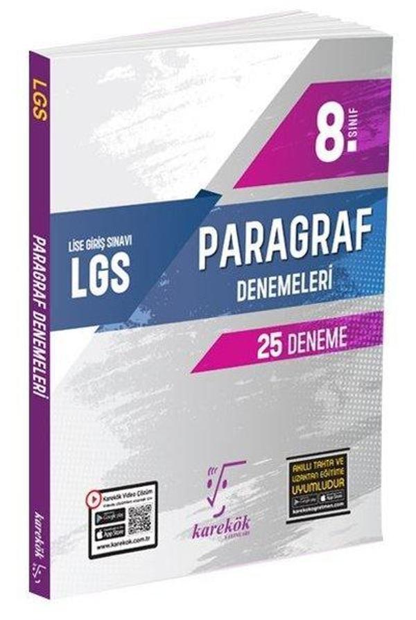 8.Sınıf LGS Paragraf 25 Deneme - Karekök Eğitim Yayınları - Image 1
