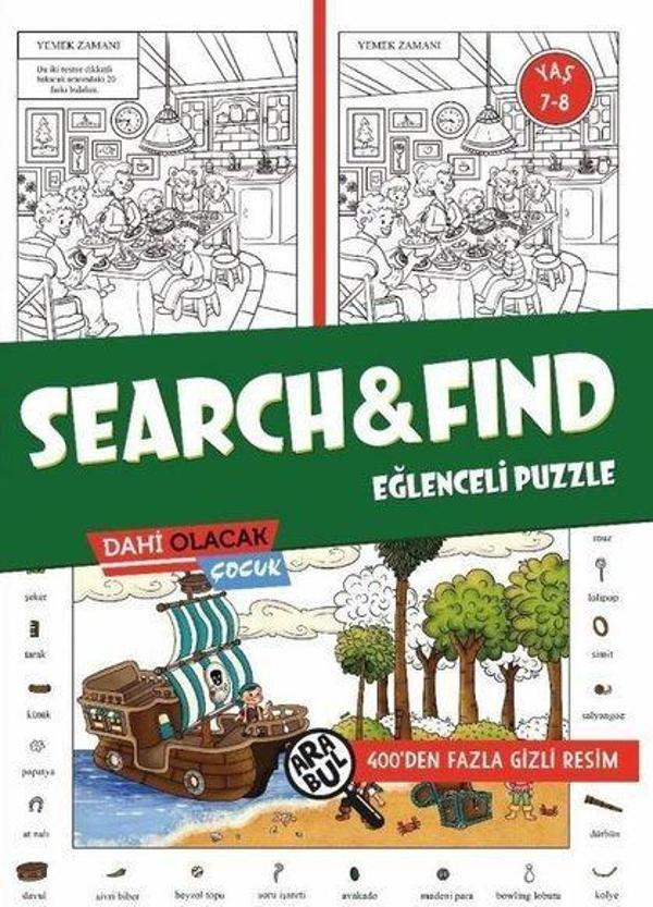 Search&Find Eğlenceli Puzzle 7 - 8 Yaş - 400'den Fazla Gizli Resim - Dahi Olacak Çocuk Yayınları - Image 1