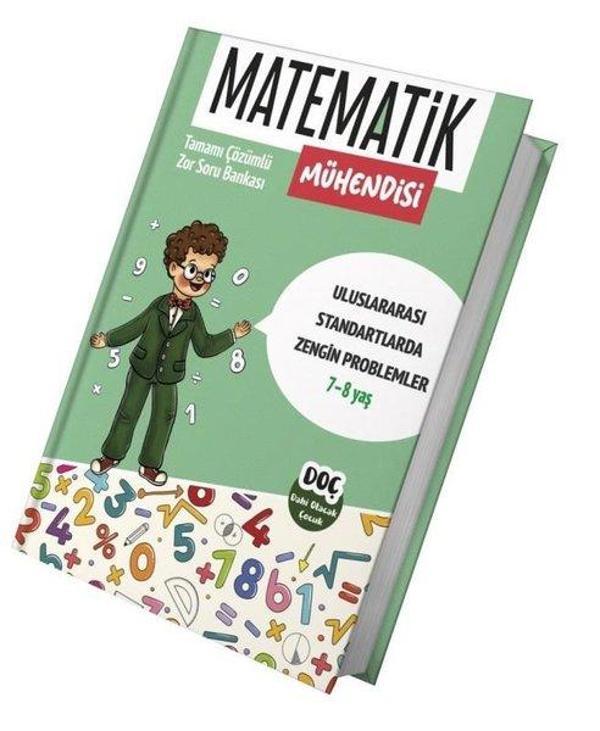 Matematik Mühendisi 7 - 8 Yaş - Tamamı Çözümlü Zor Soru Bankası - Dahi Olacak Çocuk Yayınları - Image 1