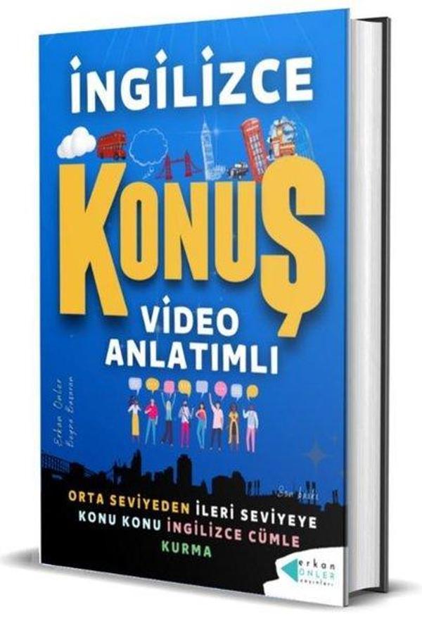 İngilizce Konuş Video Anlatımlı - Orta Seviyeden İleri Seviyeye Konu Konu İngilizce Cümle Kurma - Erkan Önler Yayınları - Image 1