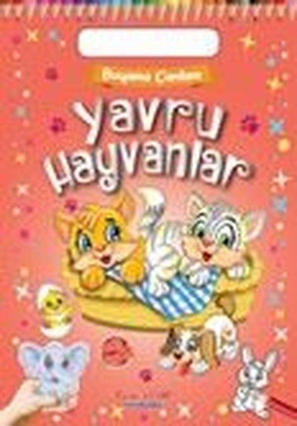 Yavru Hayvanlar - Boyama Çantam - Renkli Çıkartmalı - Yumurcak Yayınları - Image 1