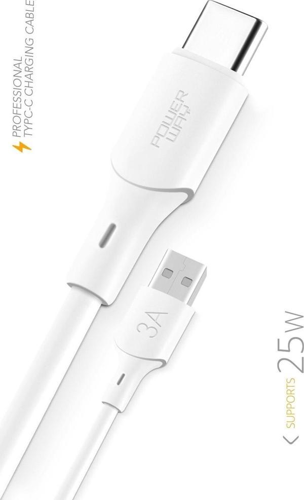 Powerway Qc3A 25W Type C To Usb Şarj Ve Data Kablosu - Image 1