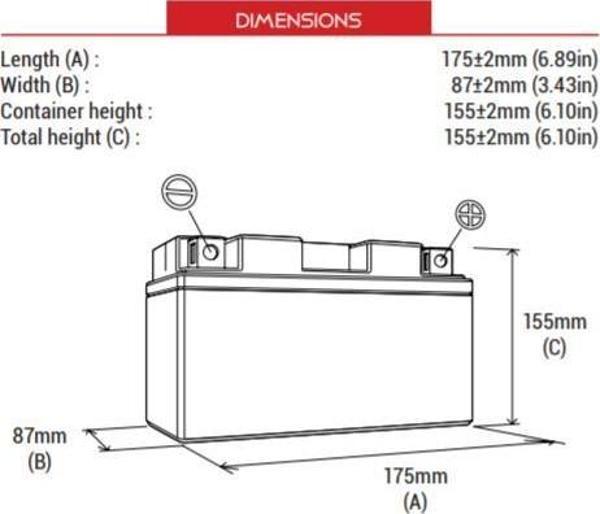 BS BATTERY BTX20L-BS Motosiklet Aküsü - Image 1