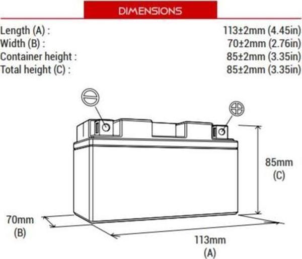 BS BATTERY BTX4L-BS+ / BTZ5S-BS Motosiklet Aküsü - Image 1