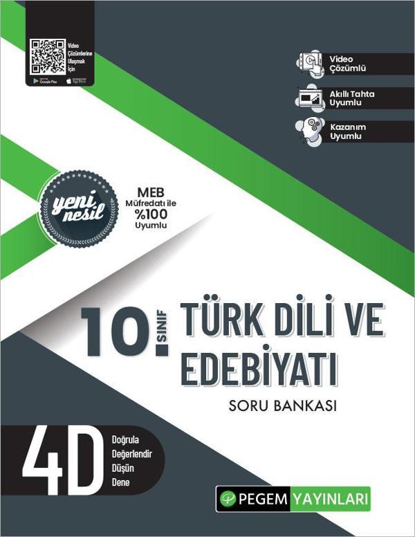 Pegem 10. Sınıf Türkdili Ve Edebiyatı Soru Bankası - Pegem Akademi Yayıncılık - Image 1
